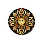 Boho sun Rubber Coaster (Round) Front