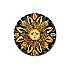 Boho Sun Magnet 3  (round) by Valentinaart