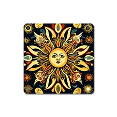 Boho Sun Square Magnet by Valentinaart