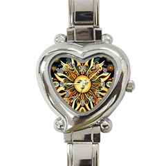 Boho Sun Heart Italian Charm Watch by Valentinaart