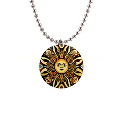 Boho Sun 1  Button Necklace by Valentinaart