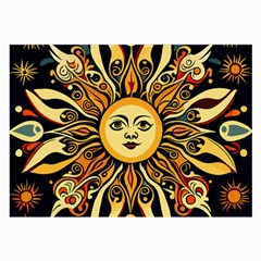 Boho Sun Large Glasses Cloth (2 Sides) by Valentinaart