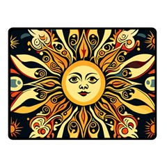 Boho Sun Fleece Blanket (small) by Valentinaart