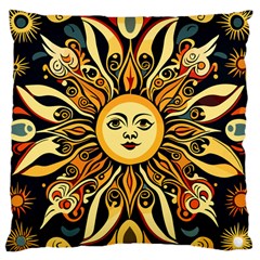 Boho Sun Large Cushion Case (two Sides) by Valentinaart