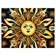 Boho Sun Two Sides Premium Plush Fleece Blanket (extra Small) by Valentinaart