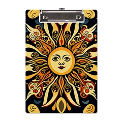 Boho Sun A5 Acrylic Clipboard by Valentinaart