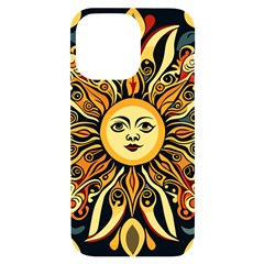 Boho Sun Iphone 14 Pro Max Black Uv Print Case by Valentinaart