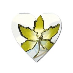 Life Is Beautiful And Green Heart Magnet