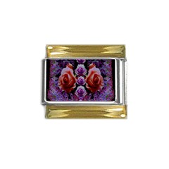 Night So Peaceful In The World Of Roses Gold Trim Italian Charm (9mm) by pepitasart