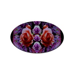 Night So Peaceful In The World Of Roses Sticker Oval (10 Pack) by pepitasart