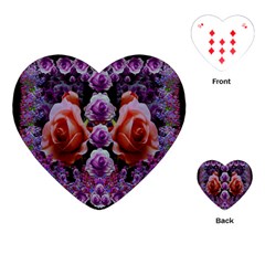 Night So Peaceful In The World Of Roses Playing Cards Single Design (heart)