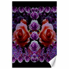 Night So Peaceful In The World Of Roses Canvas 24  X 36  by pepitasart