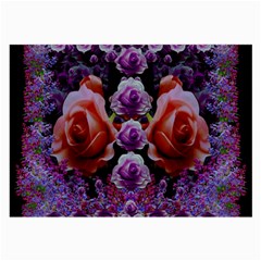 Night So Peaceful In The World Of Roses Large Glasses Cloth (2 Sides) by pepitasart