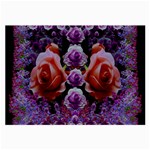 Night So Peaceful In The World Of Roses Large Glasses Cloth (2 Sides) Back