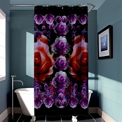 Night So Peaceful In The World Of Roses Shower Curtain 36  X 72  (stall)  by pepitasart