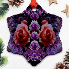 Night So Peaceful In The World Of Roses Ornament (snowflake)