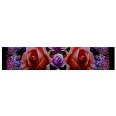 Night So Peaceful In The World Of Roses Small Premium Plush Fleece Scarf