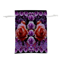 Night So Peaceful In The World Of Roses Lightweight Drawstring Pouch (s) by pepitasart