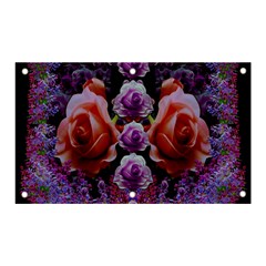 Night So Peaceful In The World Of Roses Banner And Sign 5  X 3  by pepitasart