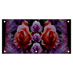 Night So Peaceful In The World Of Roses Banner And Sign 6  X 3  by pepitasart