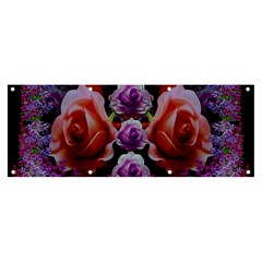 Night So Peaceful In The World Of Roses Banner And Sign 8  X 3  by pepitasart