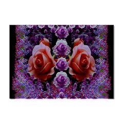 Night So Peaceful In The World Of Roses Crystal Sticker (a4) by pepitasart