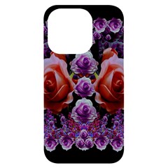 Night So Peaceful In The World Of Roses Iphone 14 Pro Black Uv Print Case by pepitasart