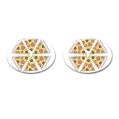 Pizza-slice-food-italian Cufflinks (oval) by Cowasu