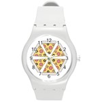 Pizza-slice-food-italian Round Plastic Sport Watch (M) Front