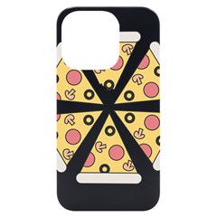 Pizza-slice-food-italian Iphone 14 Pro Black Uv Print Case by Cowasu