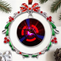 Science-fiction-cover-adventure Metal X mas Wreath Ribbon Ornament