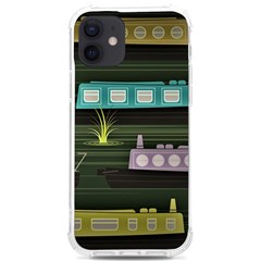 Narrow-boats-scene-pattern Iphone 12/12 Pro Tpu Uv Print Case by Cowasu