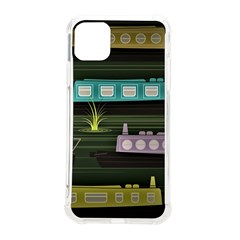 Narrow-boats-scene-pattern Iphone 11 Pro Max 6 5 Inch Tpu Uv Print Case by Cowasu