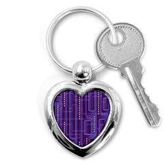 Background-non-seamless-pattern Key Chain (heart) by Cowasu