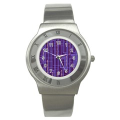 Background-non-seamless-pattern Stainless Steel Watch by Cowasu