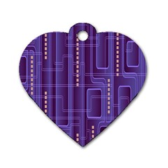 Background-non-seamless-pattern Dog Tag Heart (two Sides) by Cowasu