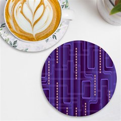 Background-non-seamless-pattern Uv Print Round Tile Coaster by Cowasu