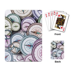 Compass-direction-north-south-east Playing Cards Single Design (rectangle) by Cowasu