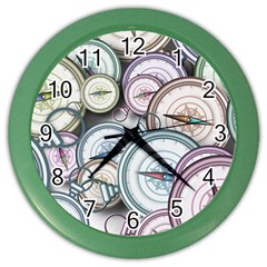 Compass-direction-north-south-east Color Wall Clock by Cowasu