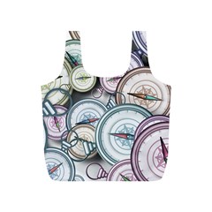 Compass-direction-north-south-east Full Print Recycle Bag (s) by Cowasu