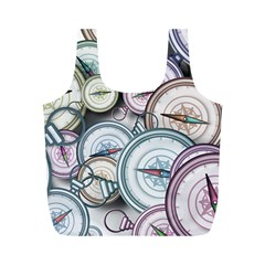 Compass-direction-north-south-east Full Print Recycle Bag (m) by Cowasu