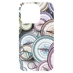 Compass-direction-north-south-east Iphone 14 Pro Black Uv Print Case by Cowasu