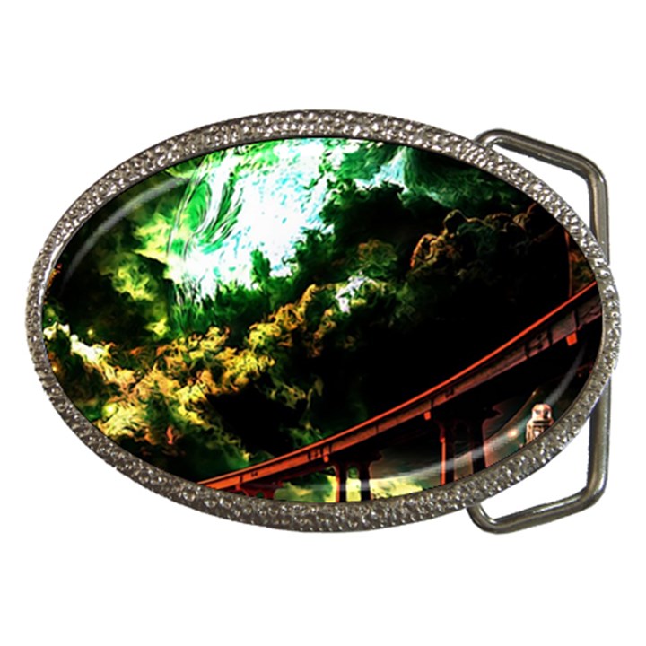 Science-fiction-forward-futuristic Belt Buckles