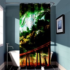 Science-fiction-forward-futuristic Shower Curtain 36  X 72  (stall)  by Cowasu