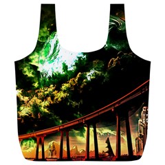 Science-fiction-forward-futuristic Full Print Recycle Bag (xl) by Cowasu