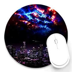 Science-fiction-sci-fi-forward Round Mousepad by Cowasu