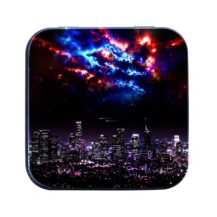 Science-fiction-sci-fi-forward Square Metal Box (Black)