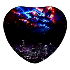 Science-fiction-sci-fi-forward Heart Glass Fridge Magnet (4 Pack)