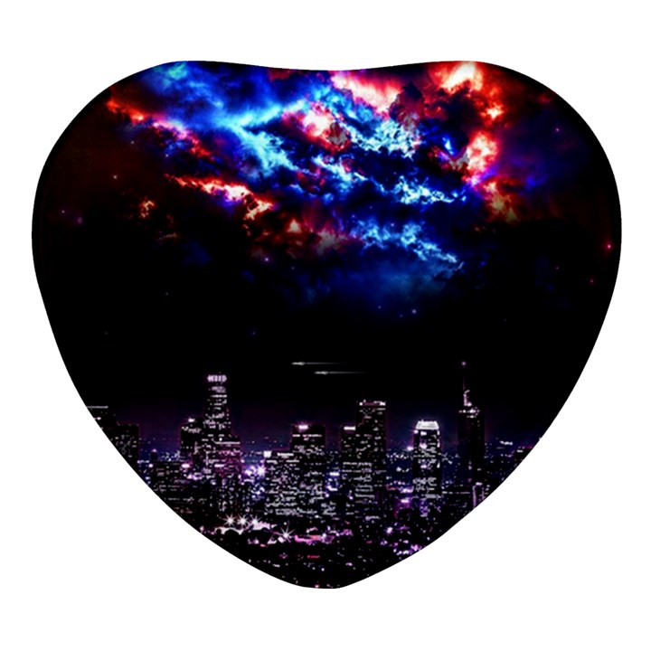 Science-fiction-sci-fi-forward Heart Glass Fridge Magnet (4 pack)