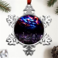 Science-fiction-sci-fi-forward Metal Small Snowflake Ornament by Cowasu